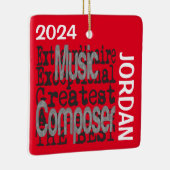 Muziekcomponist Buitengewoon CUSTOM Keramisch Ornament (Rechts)
