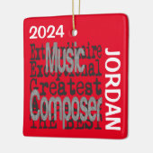 Muziekcomponist Buitengewoon CUSTOM Keramisch Ornament (Links)