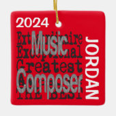 Muziekcomponist Buitengewoon CUSTOM Keramisch Ornament (Voorkant)