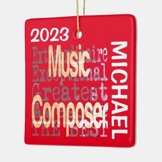 Muziekcomponist Buitengewoon CUSTOM Keramisch Ornament (Links)