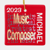 Muziekcomponist Buitengewoon CUSTOM Keramisch Ornament (Voorkant)