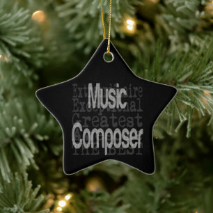 Muziekcomponist Extraordinaire Keramisch Ornament
