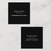 Muziekcomponist leraar legant Plain Silk Luxe Vierkante Visitekaartje (Voorkant / Achterkant)