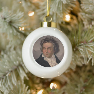 Muziekcomponist Maestro Ludwig Beethoven Symfonie Keramische Bal Ornament