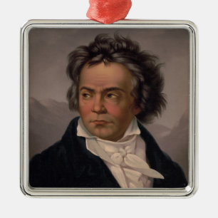 Muziekcomponist Maestro Ludwig Beethoven Symfonie Metalen Ornament