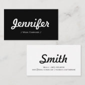 Muziekcomponist - Minimale eenvoudige samenvatting Visitekaartje (Voorkant / Achterkant)