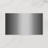 Muziekcomponist Modern Silver Metallic Visitekaartje (Achterkant)