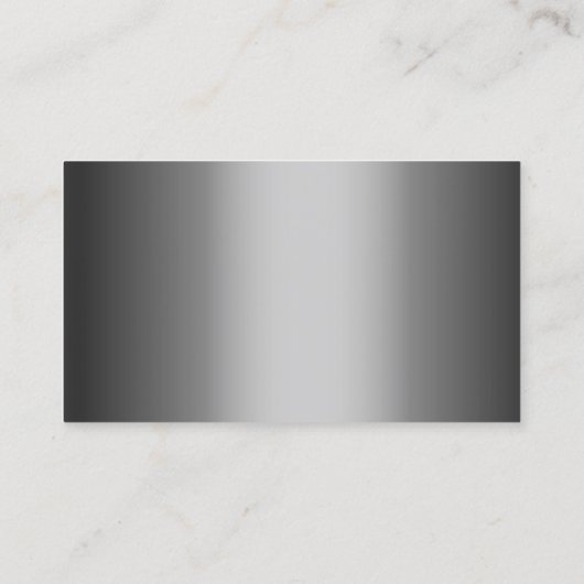 Muziekcomponist Modern Silver Metallic Visitekaartje (Achterkant)