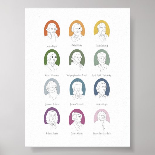 Muziekcomponisten poster (Voorkant)