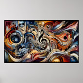 Muziekcompositie - lyrisch abstract stuk 01 poster (Voorkant)