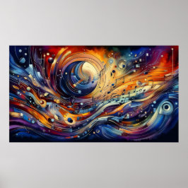 Muziekcompositie - lyrisch abstract stuk 05 poster