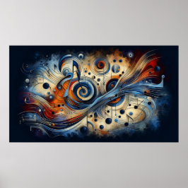 Muziekcompositie - lyrisch abstract stuk 07 poster
