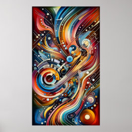 Muziekcompositie - lyrisch abstract stuk 12 poster