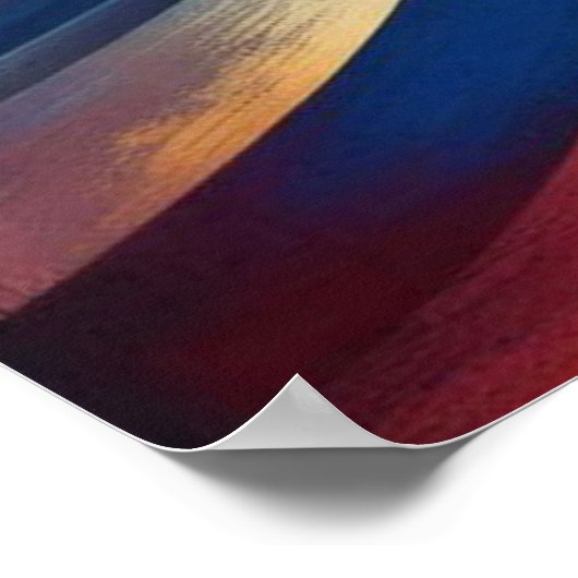 Muziekcompositie - lyrisch abstract stuk 13 poster (Hoek)