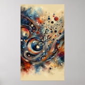 Muziekcompositie - lyrisch abstract stuk 14 poster (Voorkant)