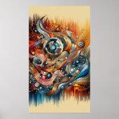 Muziekcompositie - lyrisch abstract stuk 15 poster (Voorkant)