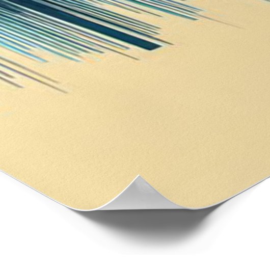 Muziekcompositie - lyrisch abstract stuk 15 poster (Hoek)