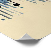Muziekcompositie - lyrisch abstract stuk 16 poster (Hoek)