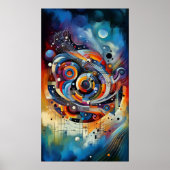 Muziekcompositie - lyrisch abstract stuk 17 poster (Voorkant)