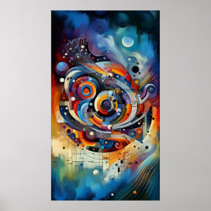 Muziekcompositie - lyrisch abstract stuk 17 poster