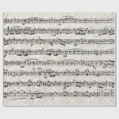 Muziekcompositie op Damask Cadeaupapier (Vlak)