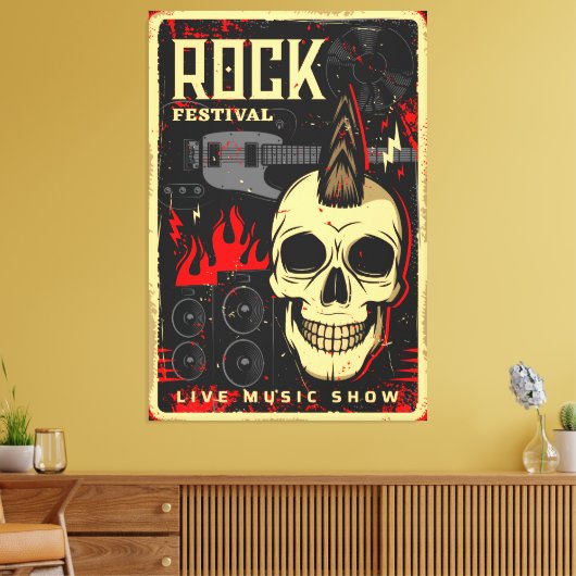 Muziekconcert Canvas Afdruk (Insitu (Woonkamer))