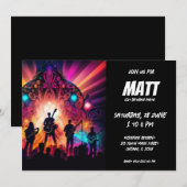 Muziekconcert gitarist kaart (Voorkant / Achterkant)