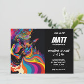 Muziekconcert gitarist kaart (Staand voorkant)