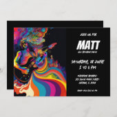 Muziekconcert gitarist kaart (Voorkant / Achterkant)