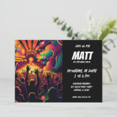 Muziekconcert gitarist kaart (Staand voorkant)