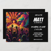 Muziekconcert gitarist kaart (Voorkant / Achterkant)