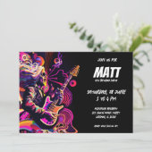 Muziekconcert gitarist kaart (Staand voorkant)