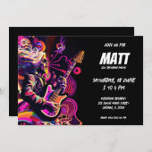 Muziekconcert gitarist kaart (Voorkant / Achterkant)