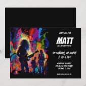 Muziekconcert gitarist kaart (Voorkant / Achterkant)