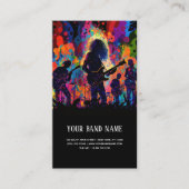 Muziekconcert gitarist visitekaartje (Voorkant)