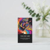 Muziekconcert gitarist visitekaartje (Staand voorkant)