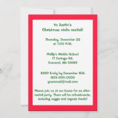 Muziekconcert met Violin Kaart (Achterkant)