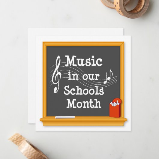 Muziekconcert Notitiekaartje (Voorkant / Achterkant in situ)