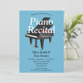 Muziekconcert Piano Overweging Uitnodiging (Staand voorkant)