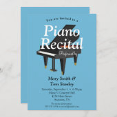 Muziekconcert Piano Overweging Uitnodiging (Voorkant / Achterkant)