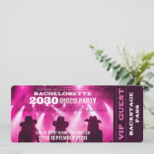 Muziekconcert VIP Ticket Bachelorette Party Kaart (Staand voorkant)