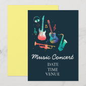 Muziekconcert voor de prestaties van kinderen of s kaart (Voorkant / Achterkant)