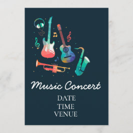 Muziekconcert voor de prestaties van kinderen of s kaart