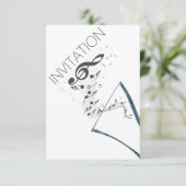 Muziekconcertfestival Minimalisme Vip Uitnodiging (Staand voorkant)