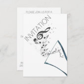 Muziekconcertfestival Minimalisme Vip Uitnodiging (Voorkant / Achterkant)