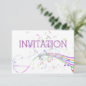 Muziekconcertfestival Minimalisme Vip Uitnodiging (Staand voorkant)