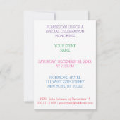 Muziekconcertfestival Minimalisme Vip Uitnodiging (Achterkant)