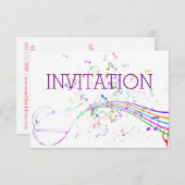 Muziekconcertfestival Minimalisme Vip Uitnodiging (Voorkant / Achterkant)