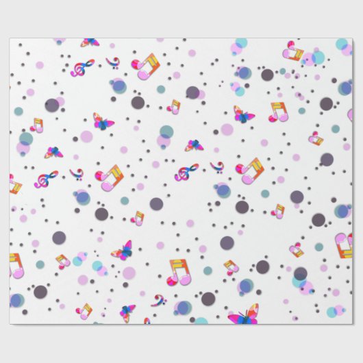 Muziekdansing Cadeaupapier (Vlak)