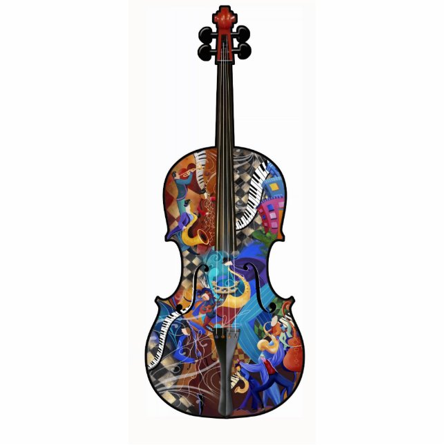 Muziekdecor, Cello Muziekinstrument Staand Fotobeeldje (Voorkant)